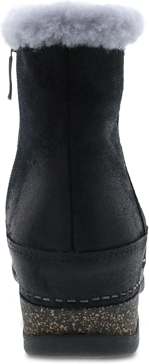 Dansko Women's Mitzy Boot - Lightweight Outsole and Durable, Comfortable Ride on Patented Stapled Construction - Faux Fur Collar and Inside Zip