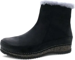 Dansko Women's Mitzy Boot - Lightweight Outsole and Durable, Comfortable Ride on Patented Stapled Construction - Faux Fur Collar and Inside Zip