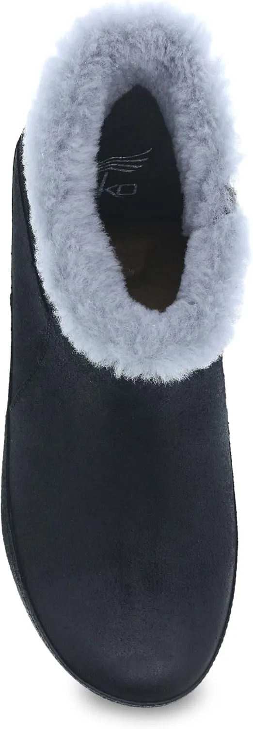 Dansko Women's Mitzy Boot - Lightweight Outsole and Durable, Comfortable Ride on Patented Stapled Construction - Faux Fur Collar and Inside Zip