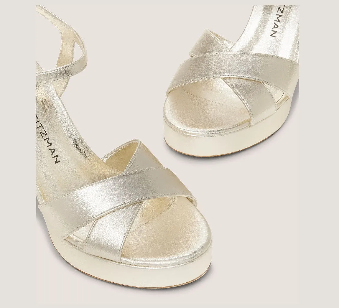 Dayna Platform Sandal, Light Gold