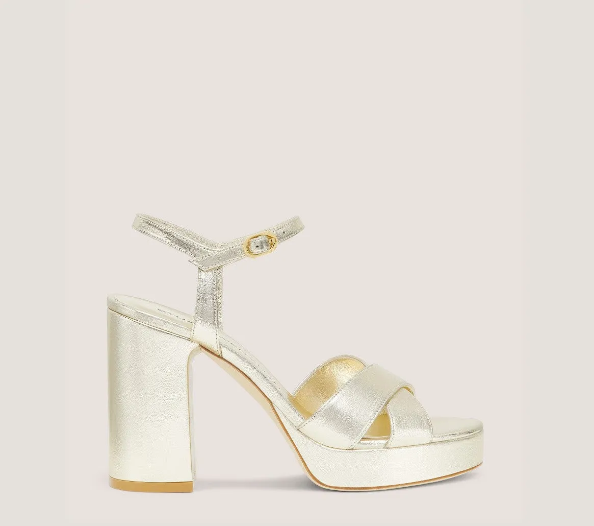 Dayna Platform Sandal, Light Gold