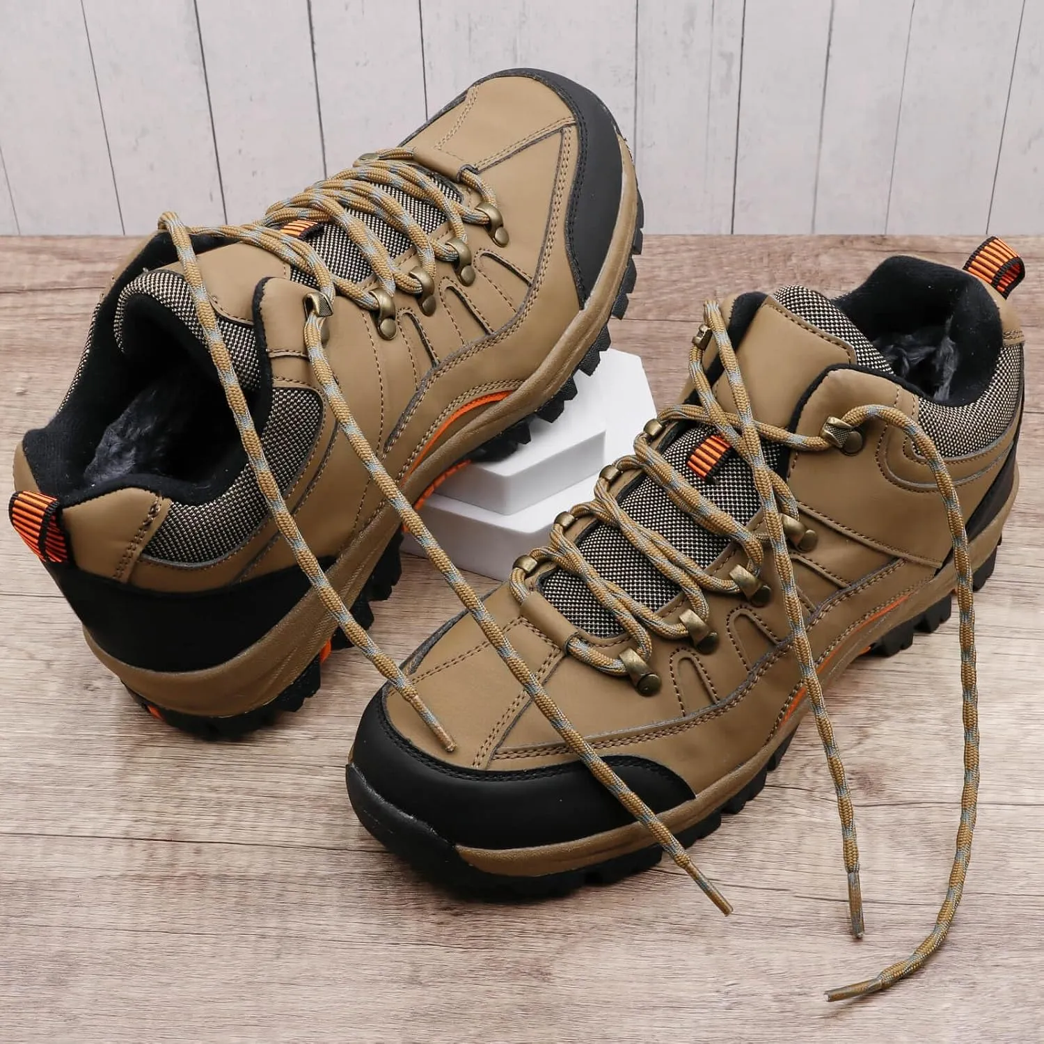 DELELE 2 Pair Round Wave Shape Non Slip Heavy Duty and Durable Outdoor Climbing Shoelaces Hiking Shoe Laces Shoestrings