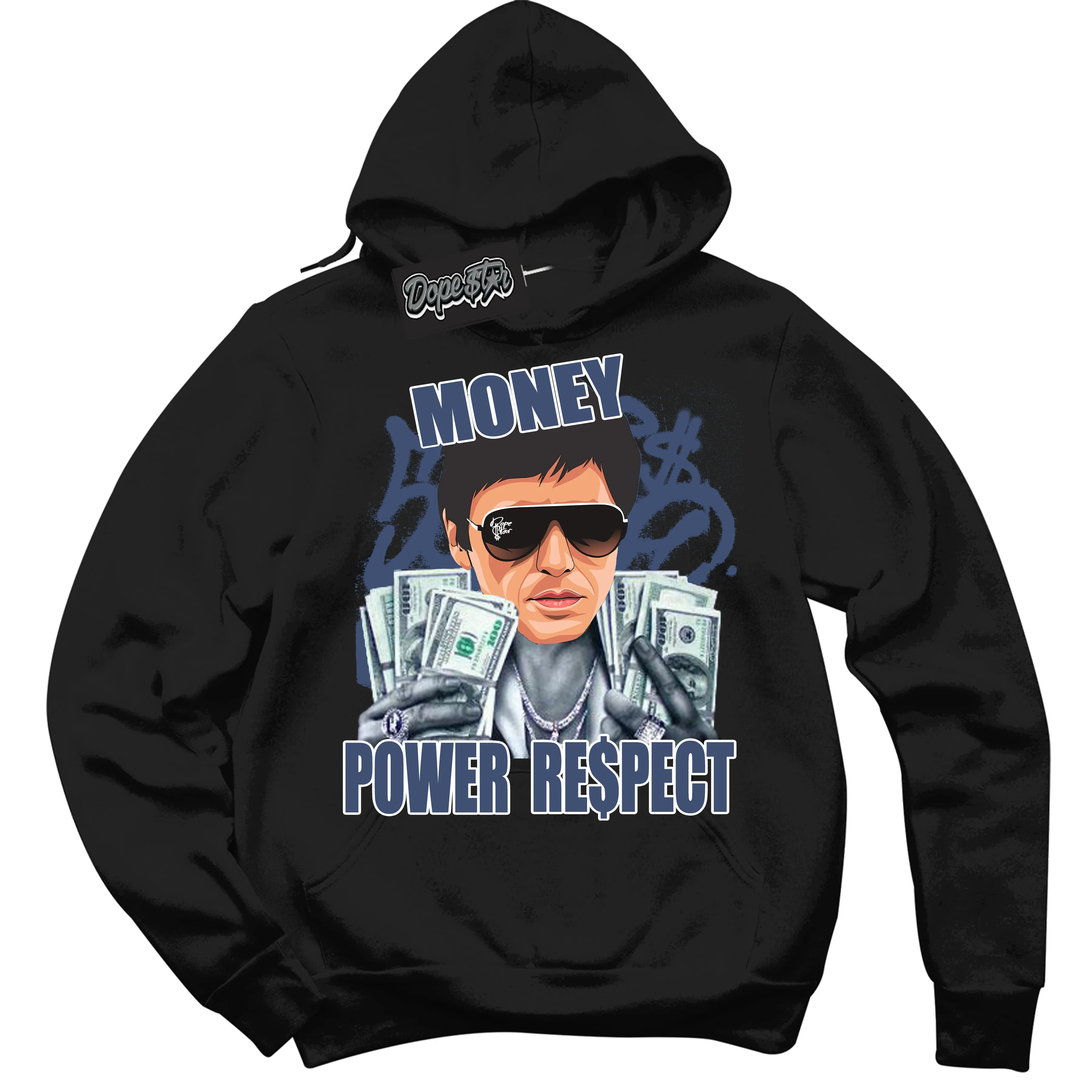 Diffused Blue 11s Sneaker Hoodie Tony Montana Graphic