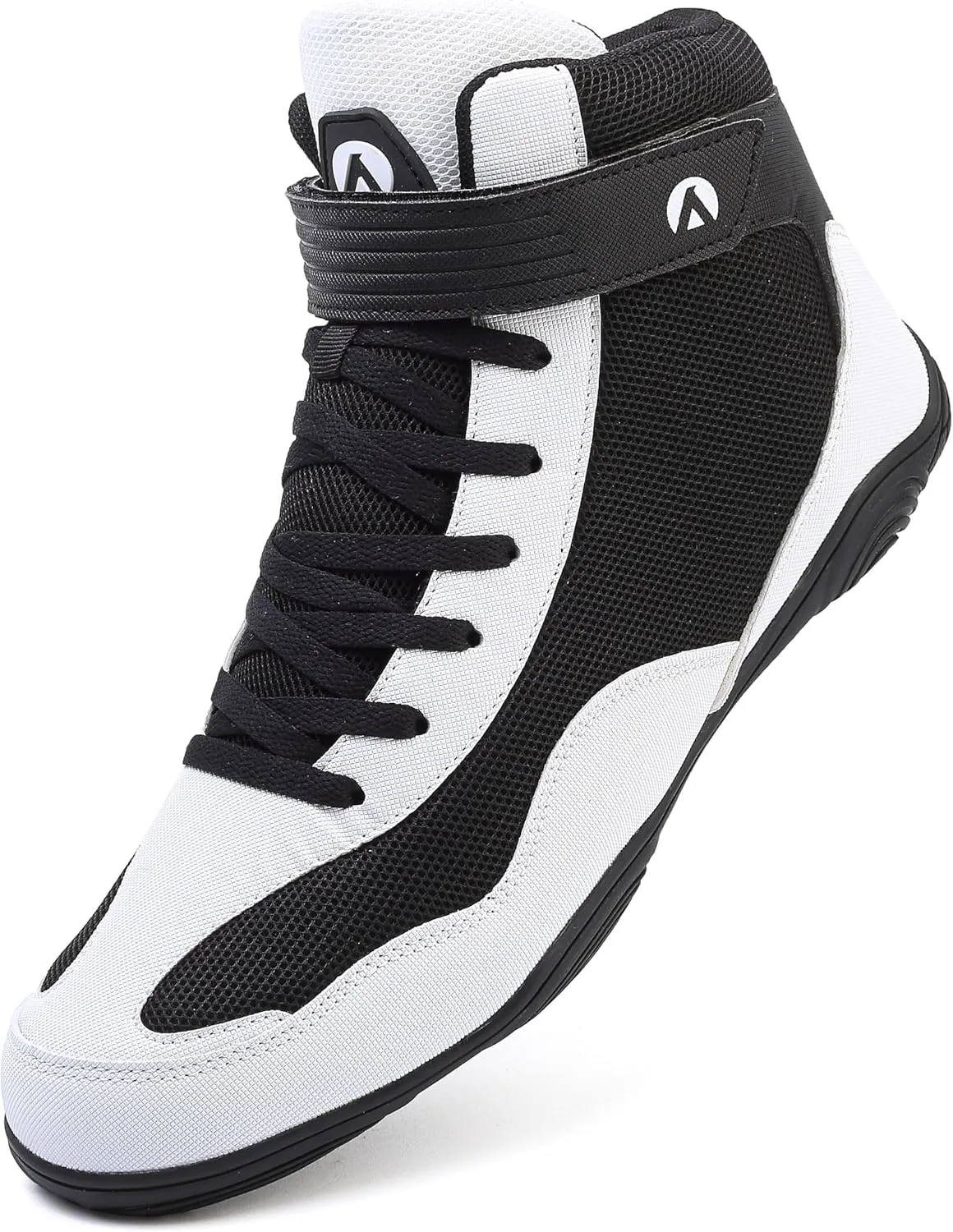 DimaiGlobal Men's Wrestling Shoe Fitness Sneaker Boxing Shoes Zero Drop Sole High Top Fighting Shoes Taekwondo Karate Martial Arts Training Shoes