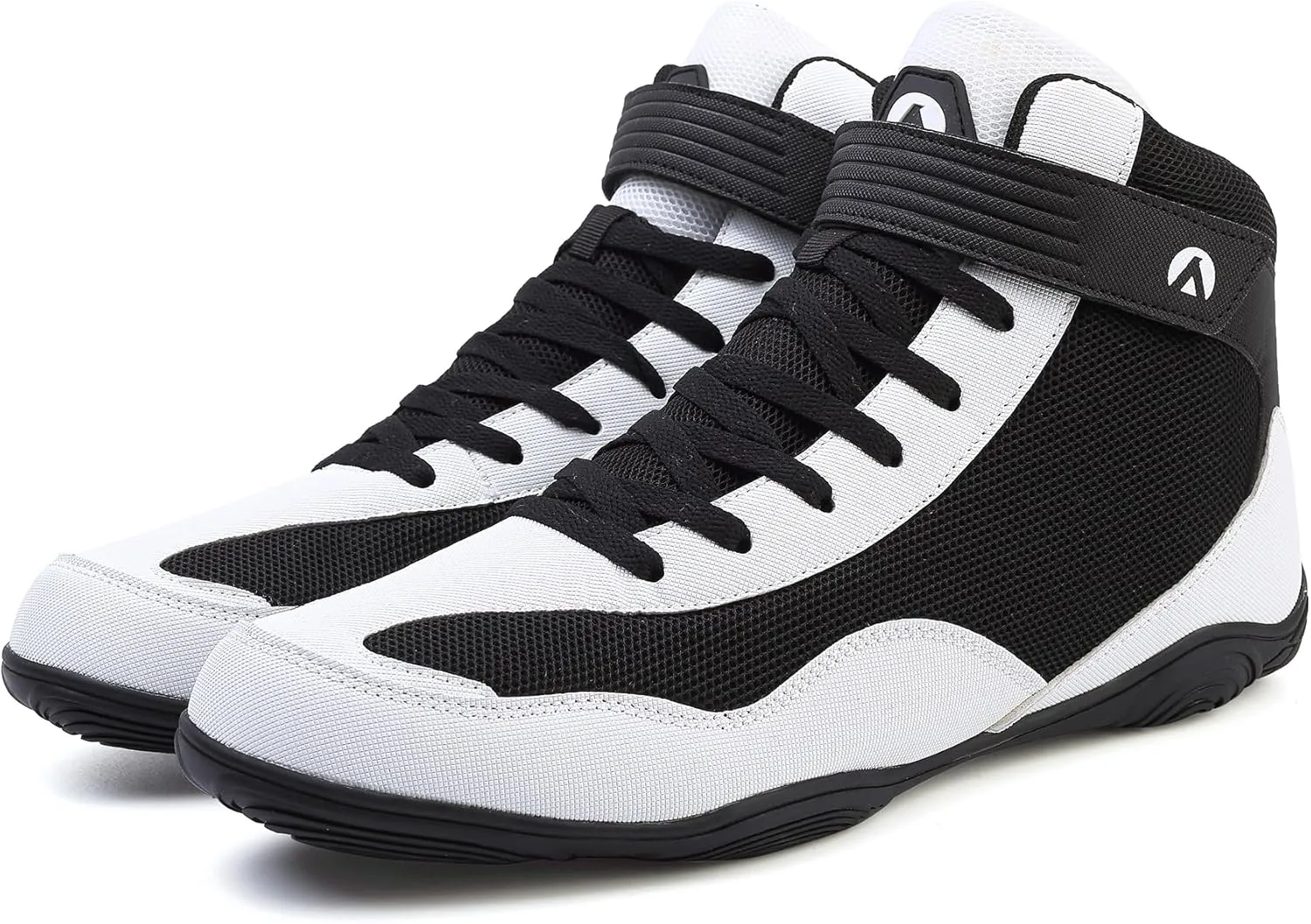 DimaiGlobal Men's Wrestling Shoe Fitness Sneaker Boxing Shoes Zero Drop Sole High Top Fighting Shoes Taekwondo Karate Martial Arts Training Shoes