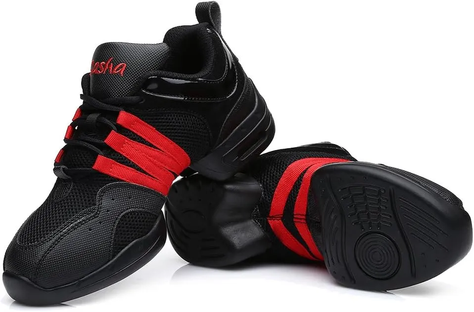 DKZSYIM Men and Women's Boost Dance Sneaker/Modern Jazz Ballroom Performance Dance-Sneakers Sports Shoes,Model B55/B56
