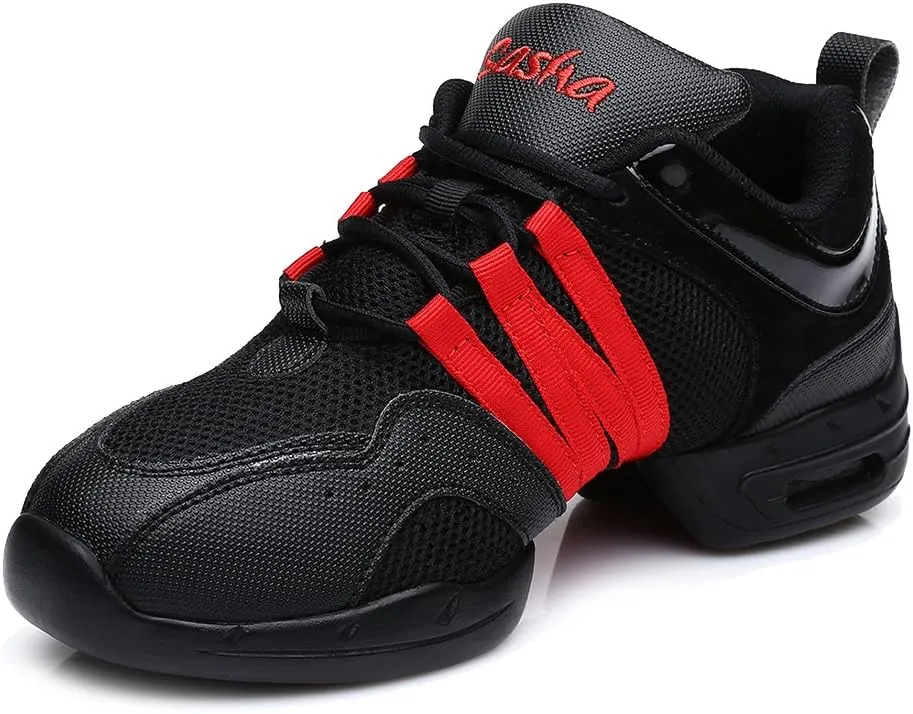 DKZSYIM Men and Women's Boost Dance Sneaker/Modern Jazz Ballroom Performance Dance-Sneakers Sports Shoes,Model B55/B56