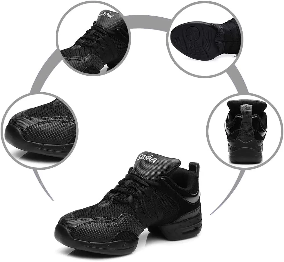 DKZSYIM Men and Women's Boost Dance Sneaker/Modern Jazz Ballroom Performance Dance-Sneakers Sports Shoes,Model B55/B56