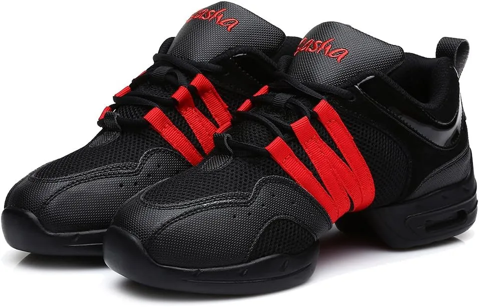 DKZSYIM Men and Women's Boost Dance Sneaker/Modern Jazz Ballroom Performance Dance-Sneakers Sports Shoes,Model B55/B56