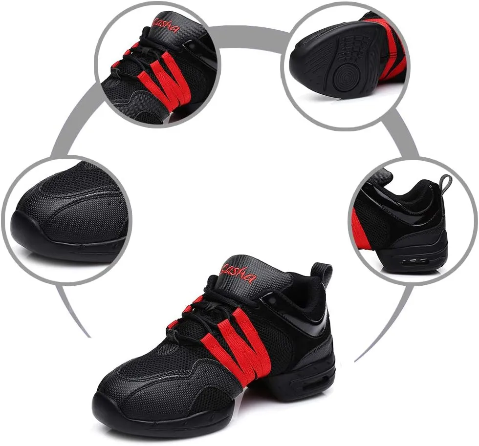 DKZSYIM Men and Women's Boost Dance Sneaker/Modern Jazz Ballroom Performance Dance-Sneakers Sports Shoes,Model B55/B56