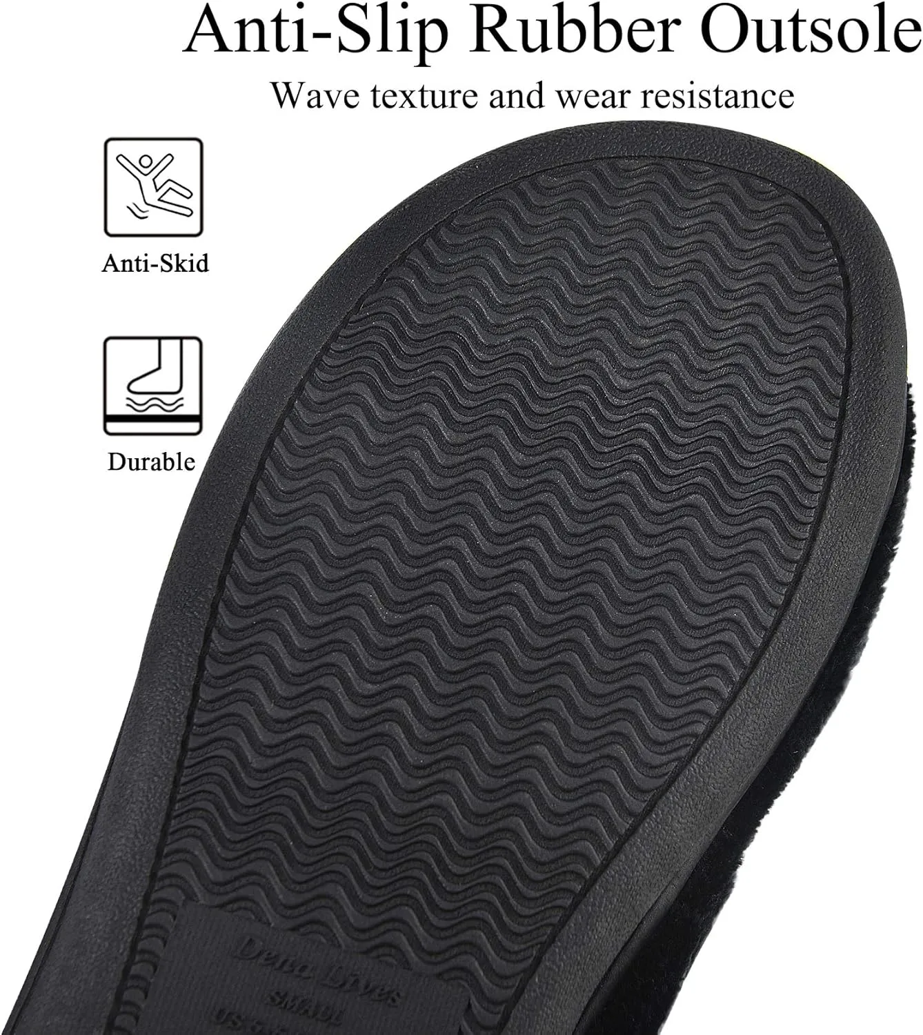 DL Women's Flip Flop Memory Foam Slippers with Cozy Terry Lining Soft Thong Slippers Slip on House Shoes with Indoor Outdoor Arch Support Rubber Sole