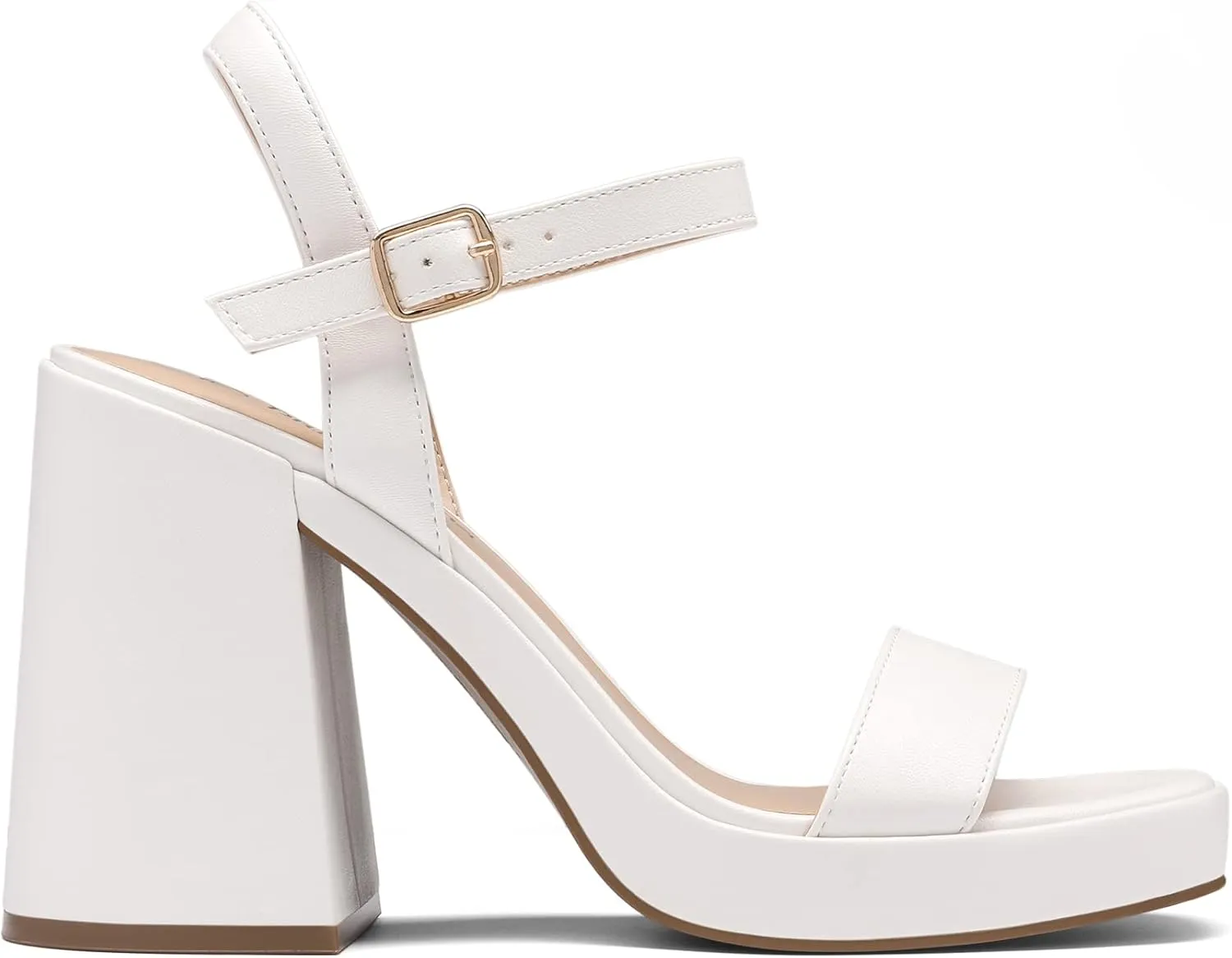 DREAM PAIRS Heels for Women Block Chunky Platform High Heels Open Toe GISELLE Fashion Wedding Party Evening Prom Dance Ankle Strap Dress Pump Sandals Shoes