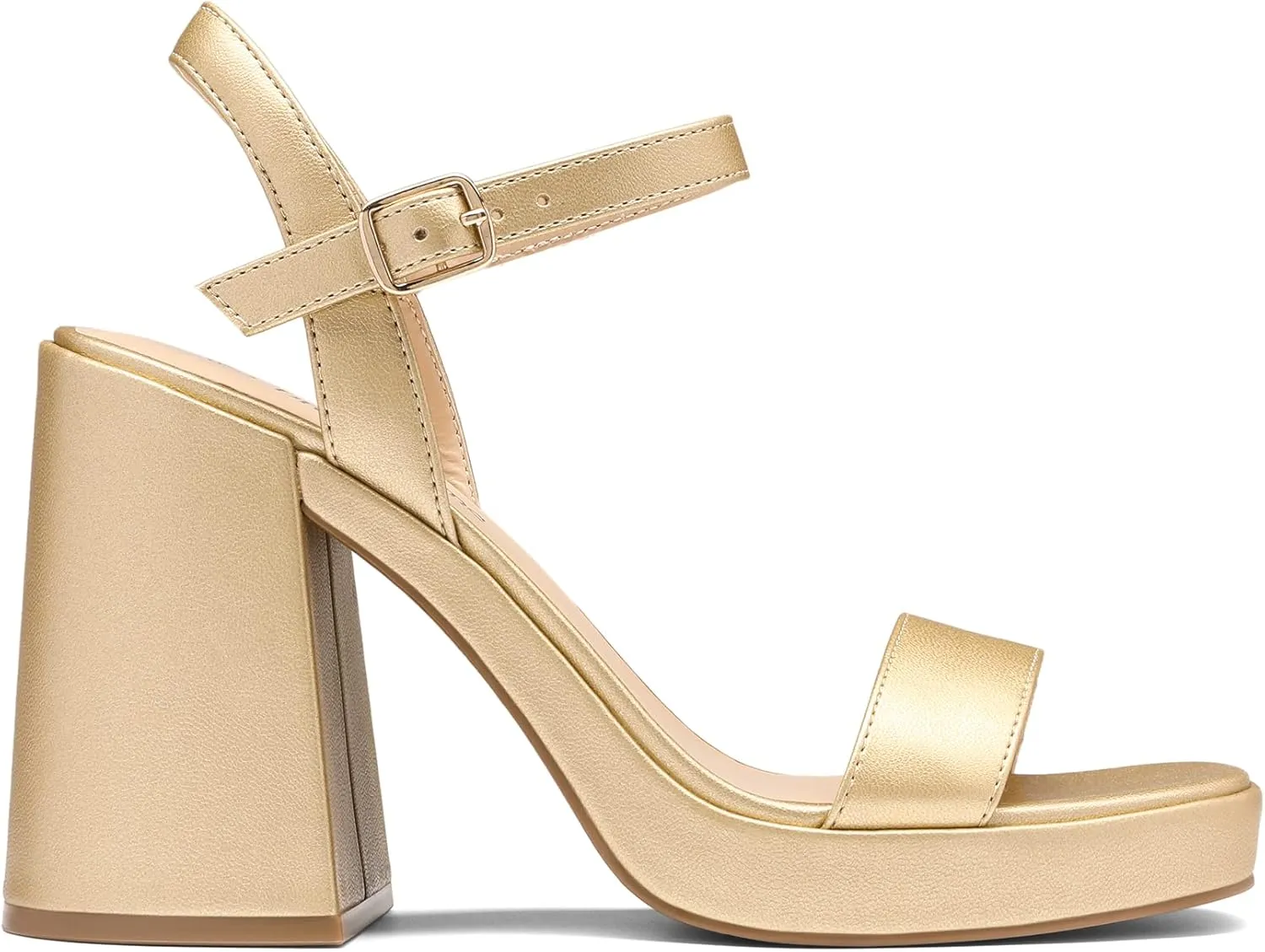 DREAM PAIRS Heels for Women Block Chunky Platform High Heels Open Toe GISELLE Fashion Wedding Party Evening Prom Dance Ankle Strap Dress Pump Sandals Shoes