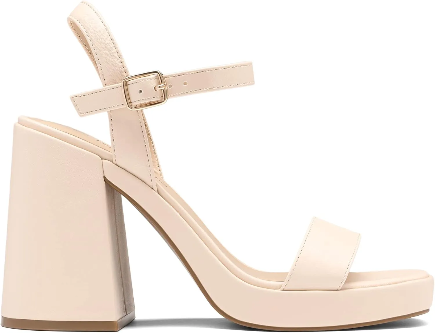 DREAM PAIRS Heels for Women Block Chunky Platform High Heels Open Toe GISELLE Fashion Wedding Party Evening Prom Dance Ankle Strap Dress Pump Sandals Shoes