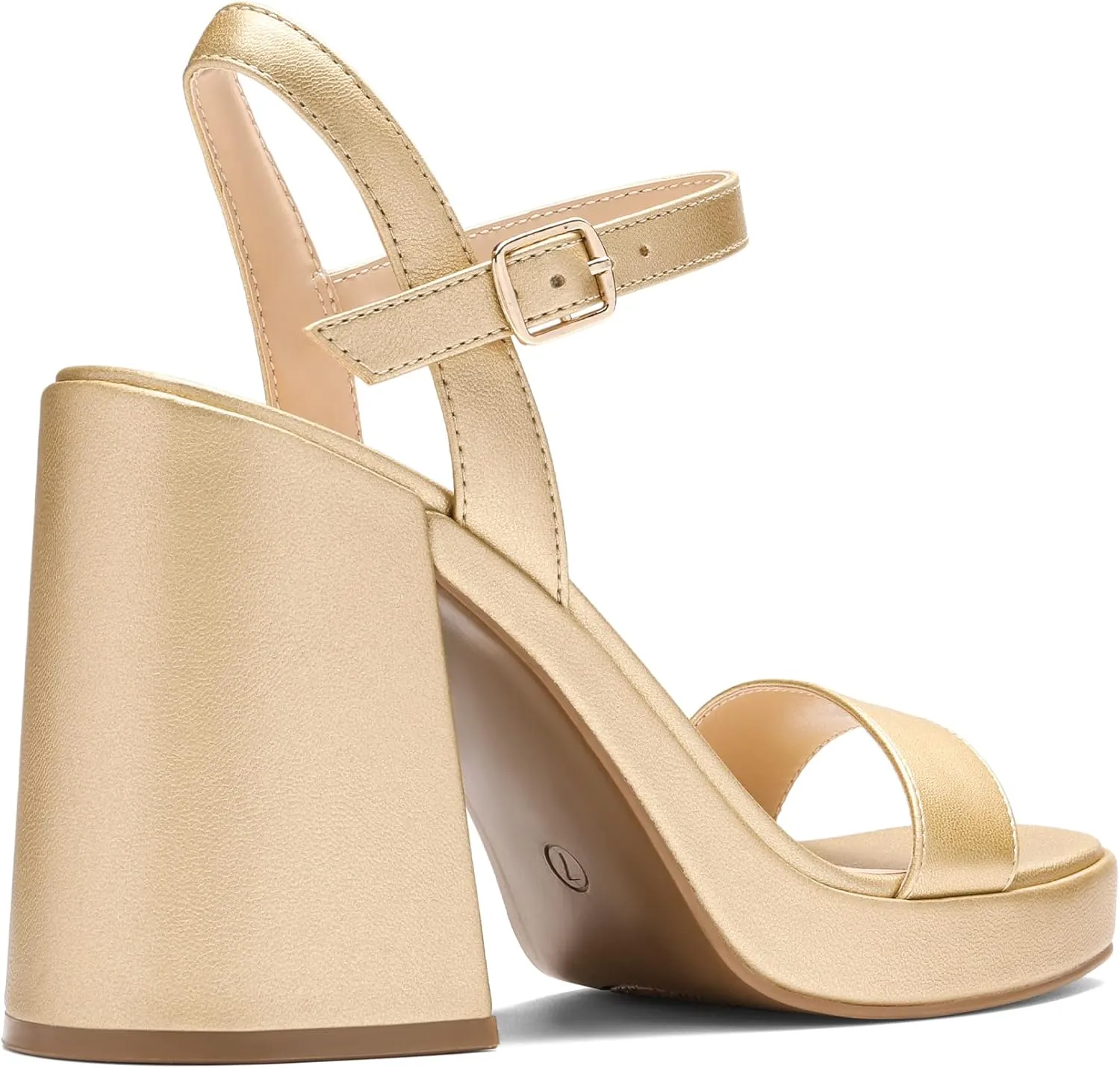 DREAM PAIRS Heels for Women Block Chunky Platform High Heels Open Toe GISELLE Fashion Wedding Party Evening Prom Dance Ankle Strap Dress Pump Sandals Shoes