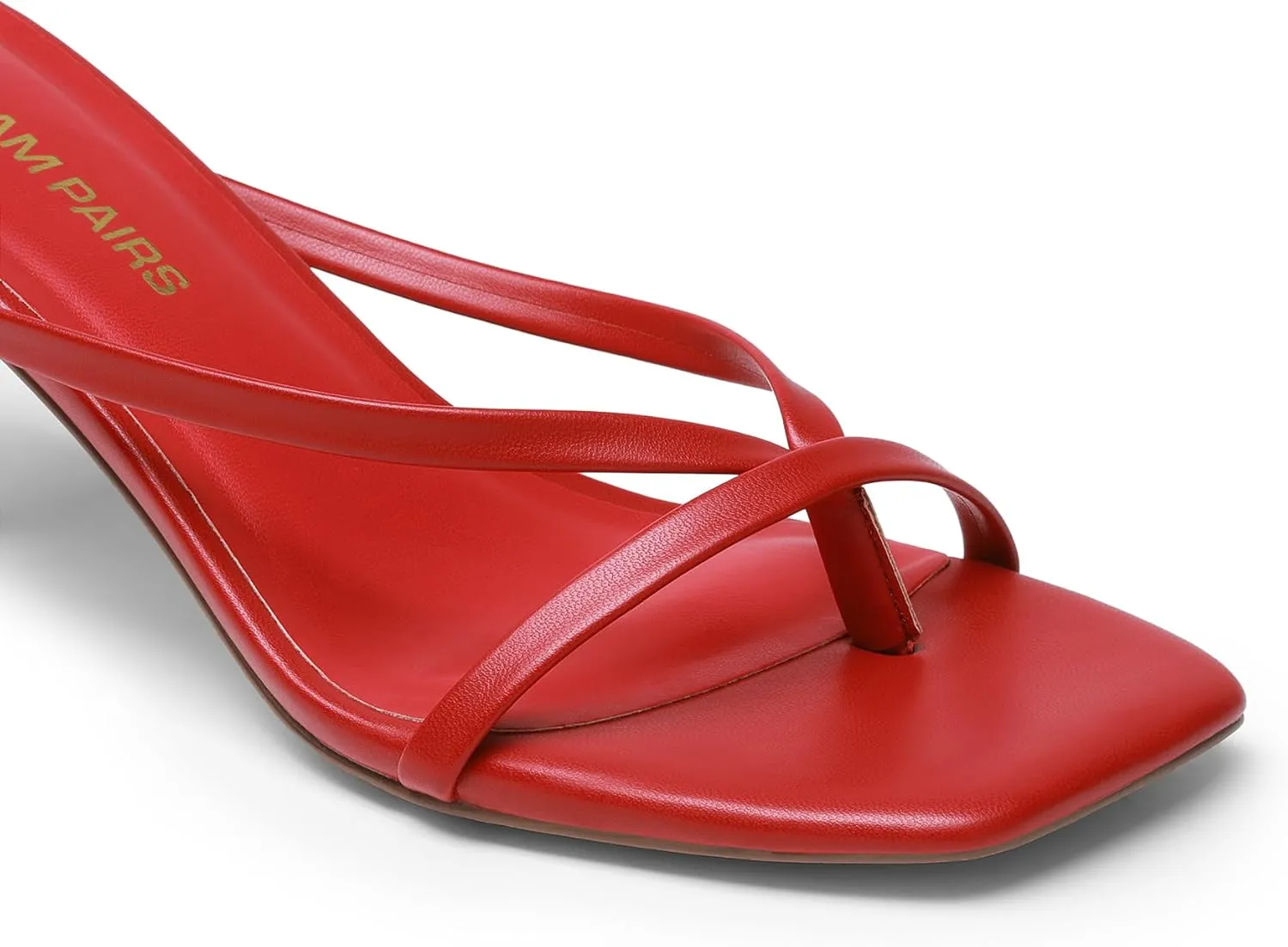 DREAM PAIRS Heels for Women Flip Flops Kitten Low Heels Open Square Toe Thong Heeled Sandals, Sexy Fashion Comfort Shoes for Party Casual Slides