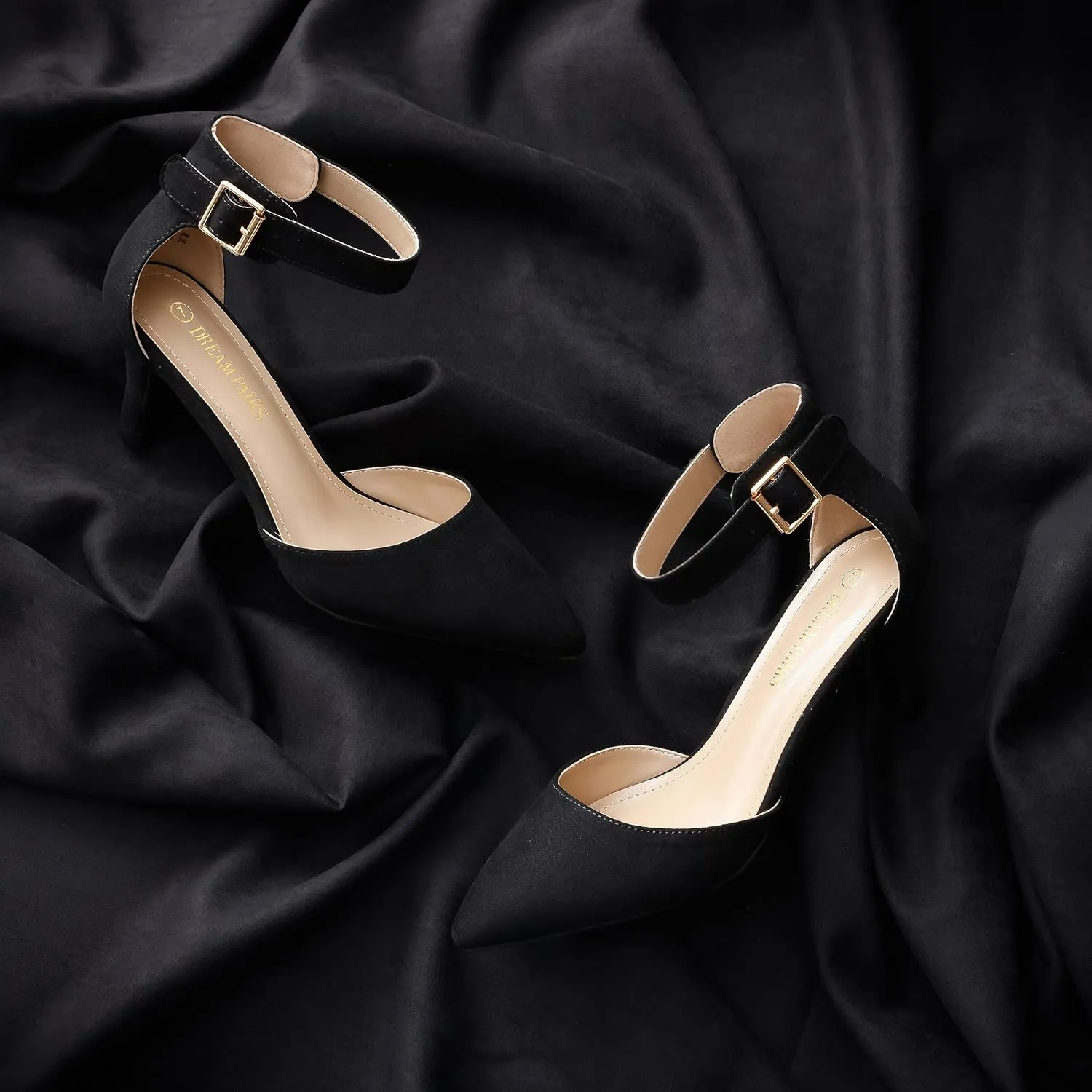 DREAM PAIRS Kitten Heel Low Heel for Women Closed Pointed Toe Pumps Wedding Party Sexy Dress Shoes Lowpointed