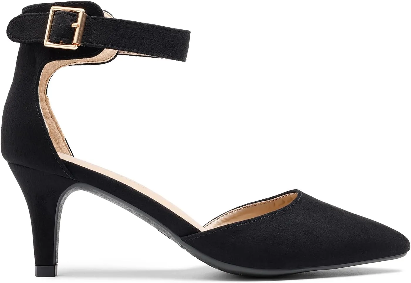 DREAM PAIRS Kitten Heel Low Heel for Women Closed Pointed Toe Pumps Wedding Party Sexy Dress Shoes Lowpointed
