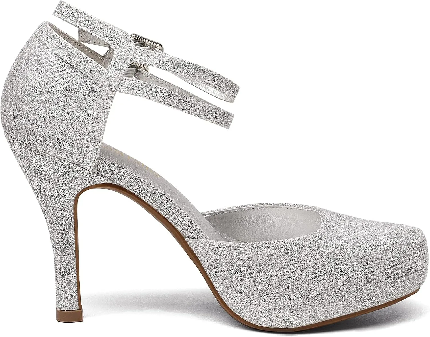 DREAM PAIRS Office-02 Women's Classy Mary Jane Double Ankle Strap Almond Toe High Heel Pumps