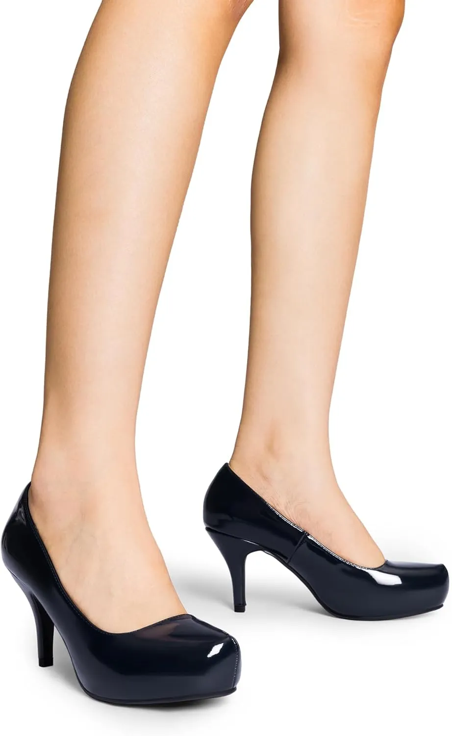 DREAM PAIRS Tiffany Women's Classic Elegant Versatile Low Stiletto Heel Dress Platform Pumps Shoes