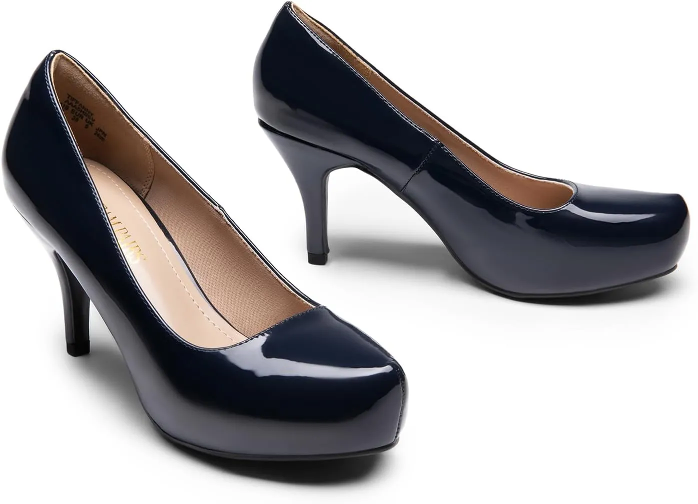 DREAM PAIRS Tiffany Women's Classic Elegant Versatile Low Stiletto Heel Dress Platform Pumps Shoes