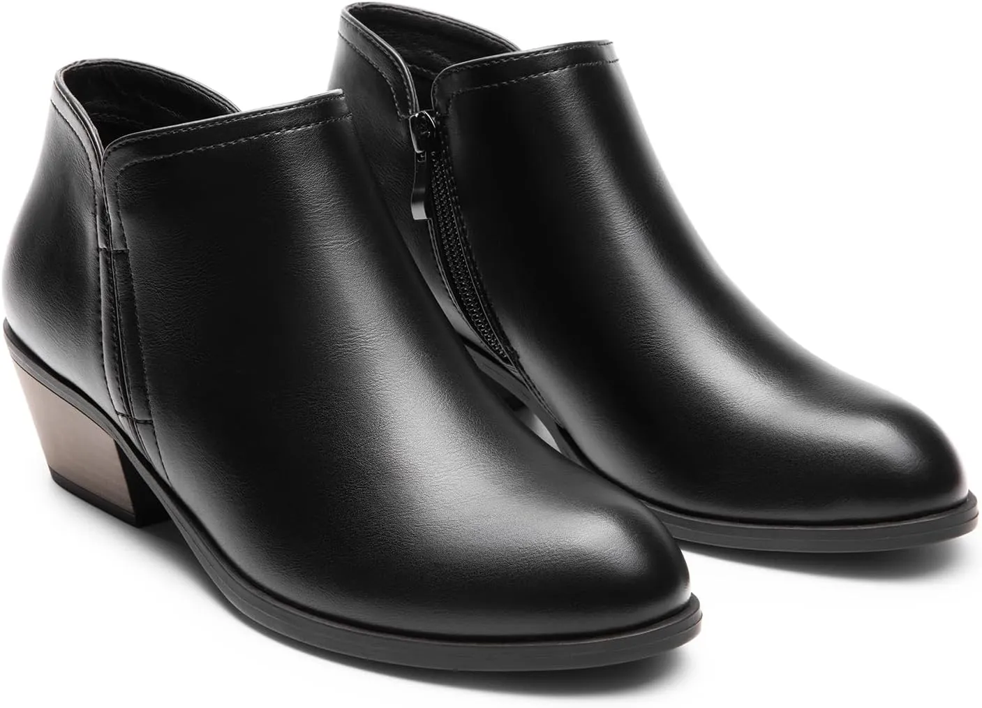 DREAM PAIRS Women's Ankle Boots Low Chunky Heel Comfortable Short Fall Booties Shoes