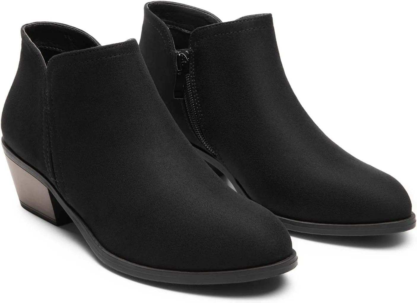 DREAM PAIRS Women's Ankle Boots Low Chunky Heel Comfortable Short Fall Booties Shoes