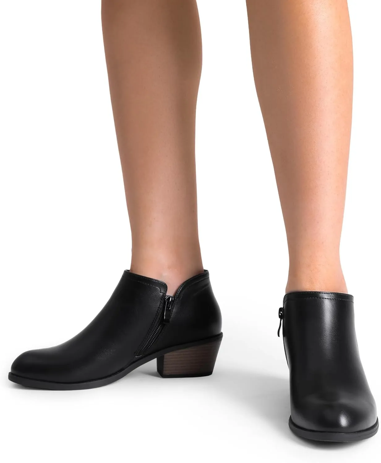DREAM PAIRS Women's Ankle Boots Low Chunky Heel Comfortable Short Fall Booties Shoes
