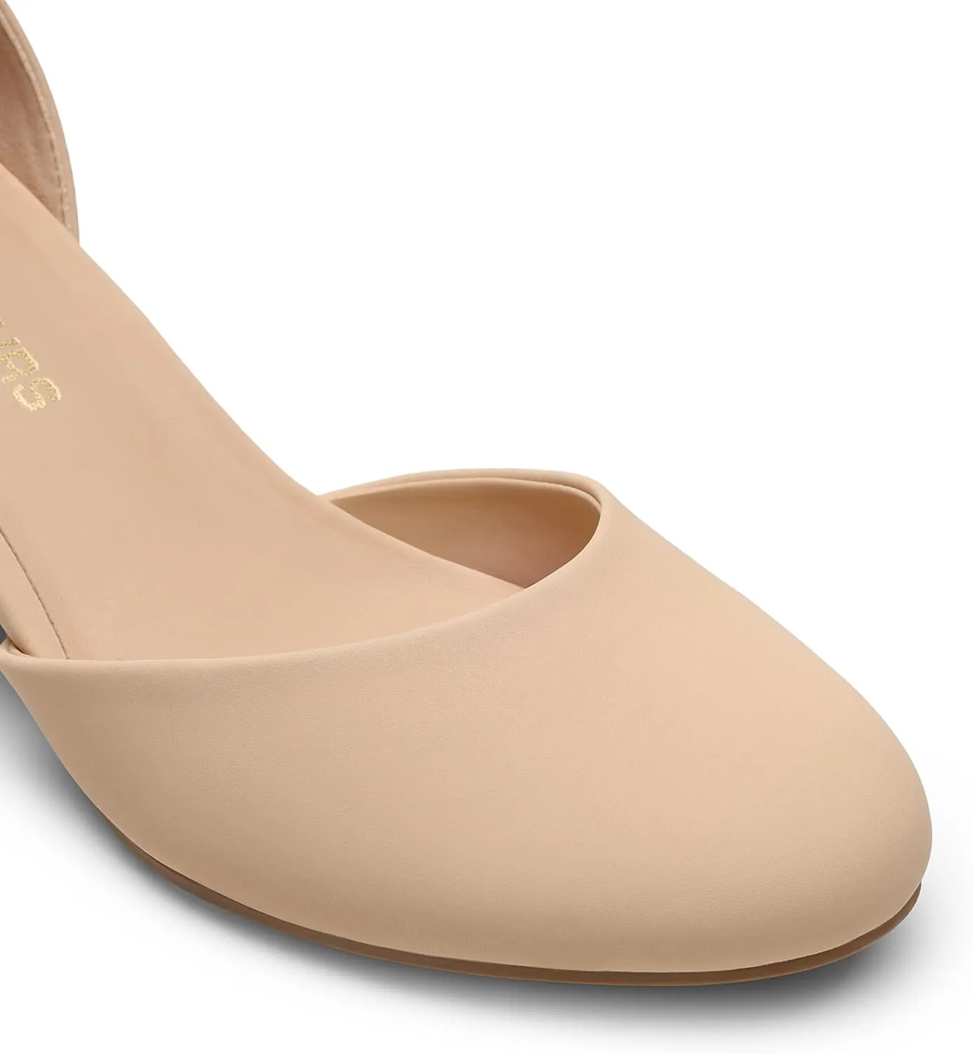 DREAM PAIRS Women's Closed Round Toe Low Block Heels Ankle Strap Chunky Heel Pumps Dress Wedding Office Party Shoes