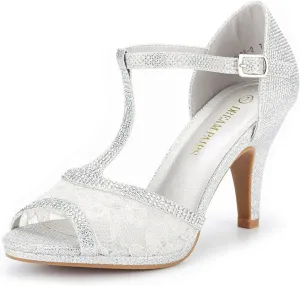 DREAM PAIRS Women's Fashion Stilettos Open Toe Pump Heel Sandals