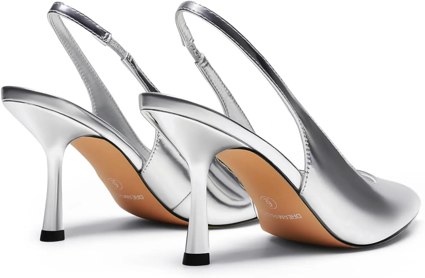 DREAM PAIRS Women's Heels Slingback Stiletto Pumps Shoes Pointed Closed Toe Kitten Heels Dress Bridal Elegant Wedding Sexy Party
