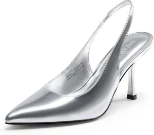 DREAM PAIRS Women's Heels Slingback Stiletto Pumps Shoes Pointed Closed Toe Kitten Heels Dress Bridal Elegant Wedding Sexy Party