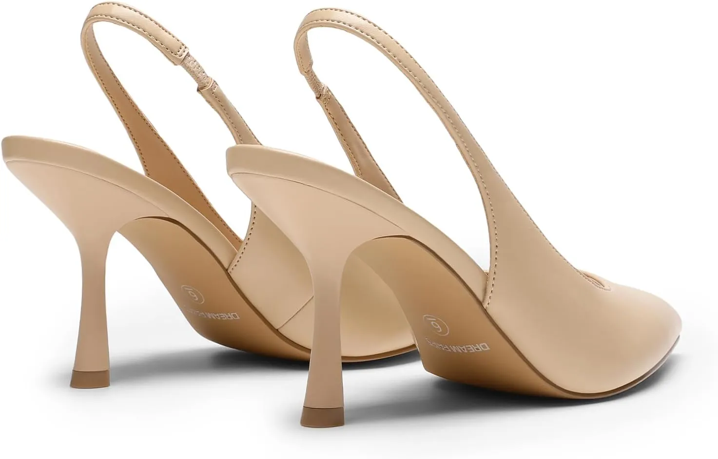 DREAM PAIRS Women's Heels Slingback Stiletto Pumps Shoes Pointed Closed Toe Kitten Heels Dress Bridal Elegant Wedding Sexy Party