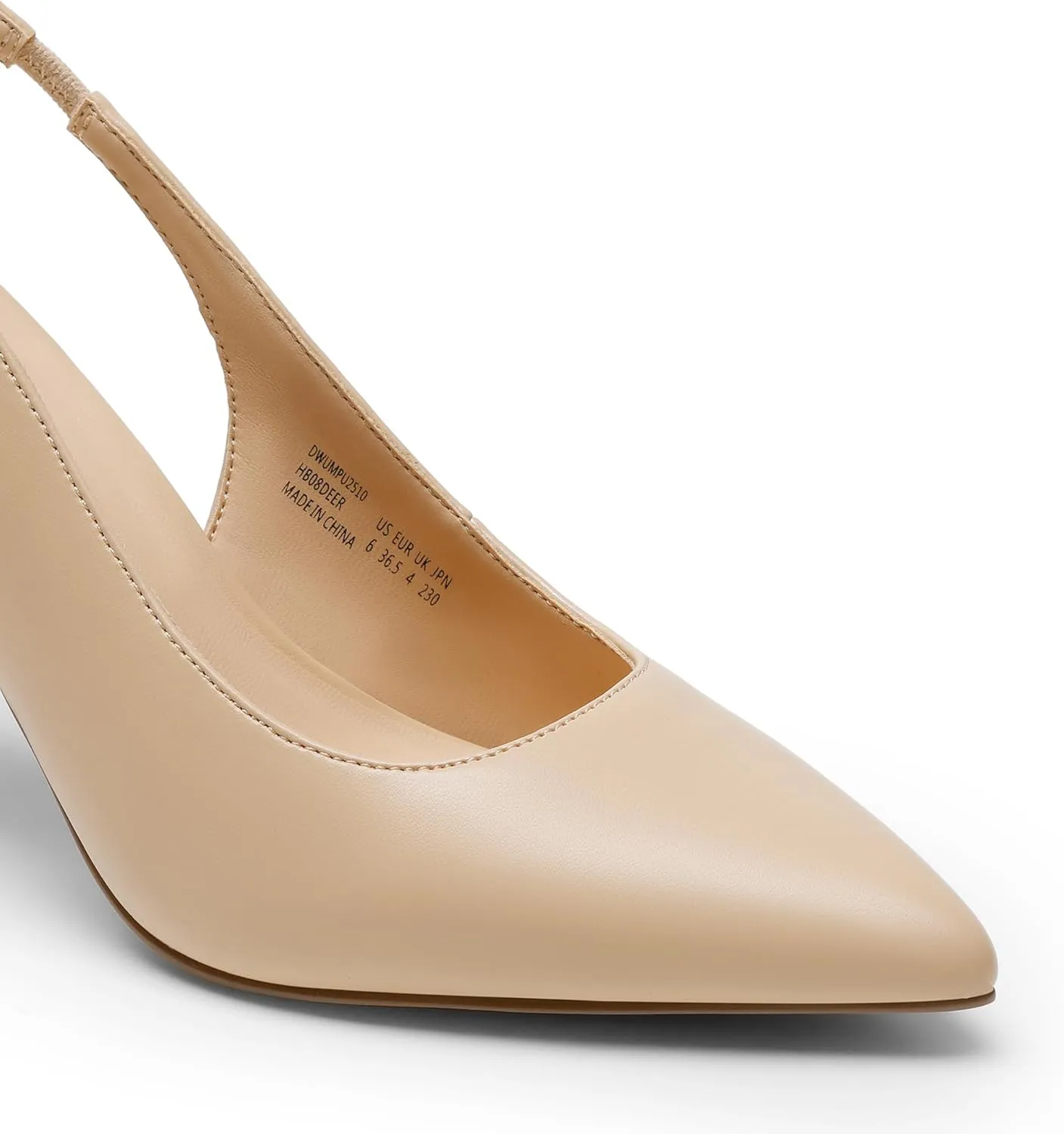 DREAM PAIRS Women's Heels Slingback Stiletto Pumps Shoes Pointed Closed Toe Kitten Heels Dress Bridal Elegant Wedding Sexy Party