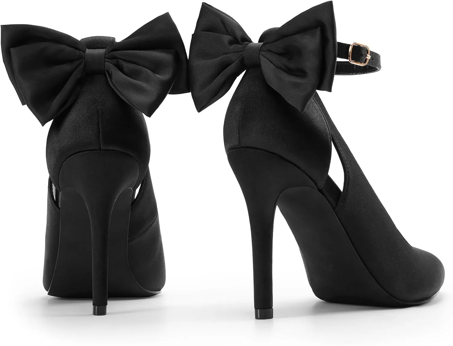 DREAM PAIRS Women's High Heels Stiletto Strappy Pointed Toe Bow Heel Pumps Sexy D'Orsay Party Wedding Dress Shoes