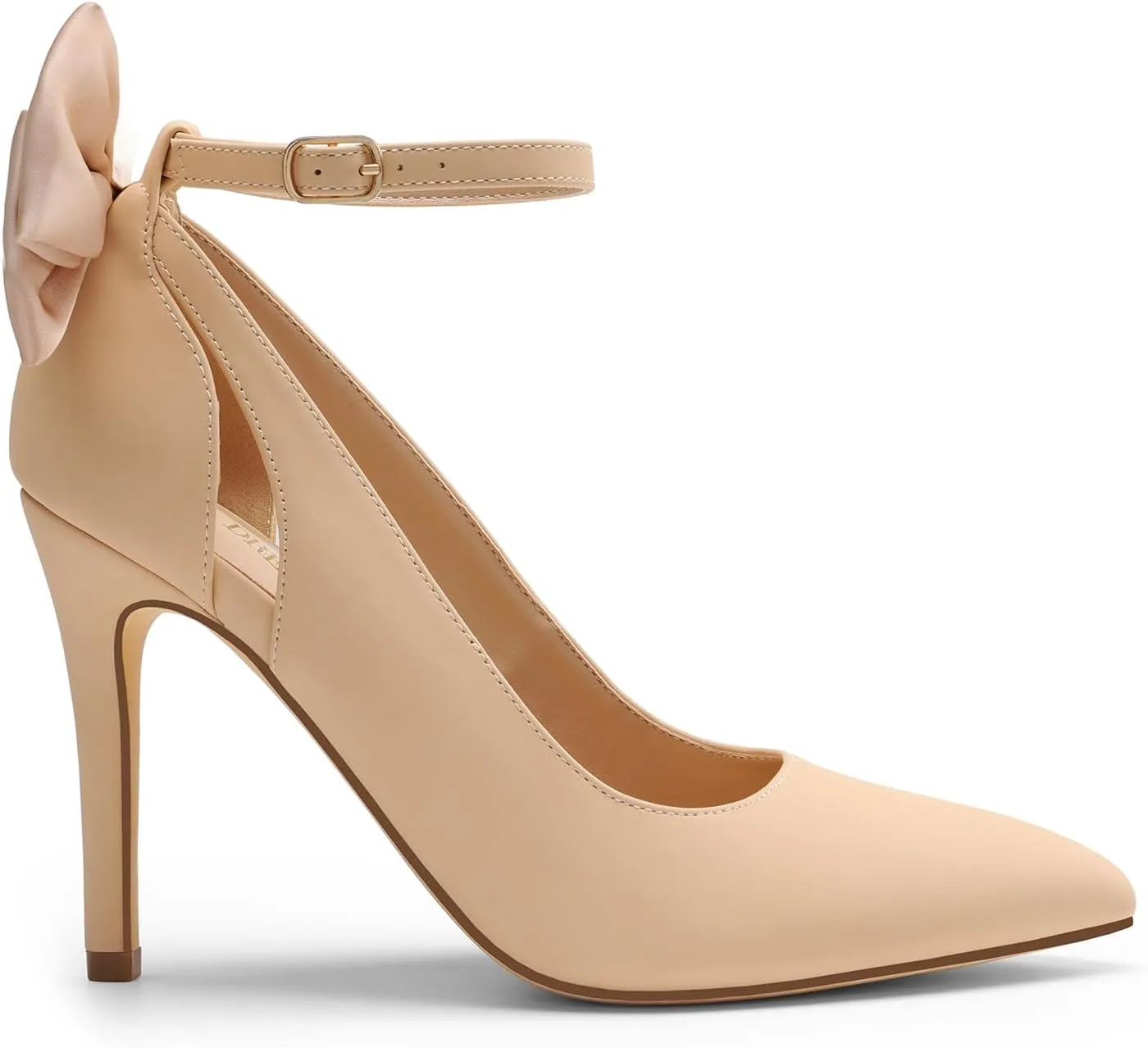DREAM PAIRS Women's High Heels Stiletto Strappy Pointed Toe Bow Heel Pumps Sexy D'Orsay Party Wedding Dress Shoes