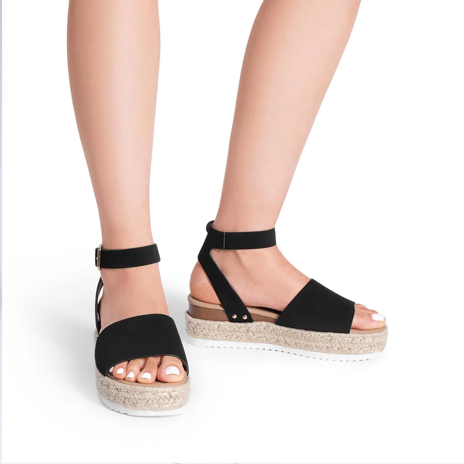 DREAM PAIRS Women's Platform Espadrilles Casual Ankle Strap Wedge Sandals Comfortable Dressy Summer Shoes