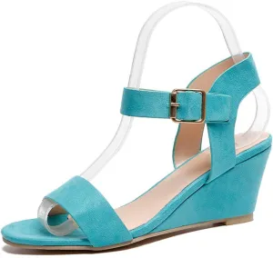 Eduavar Sandals for Women 2023, Orthopedic Sandals for Women Open Toe Ankle Strap Wedge Sandals Summer Dress Shoes