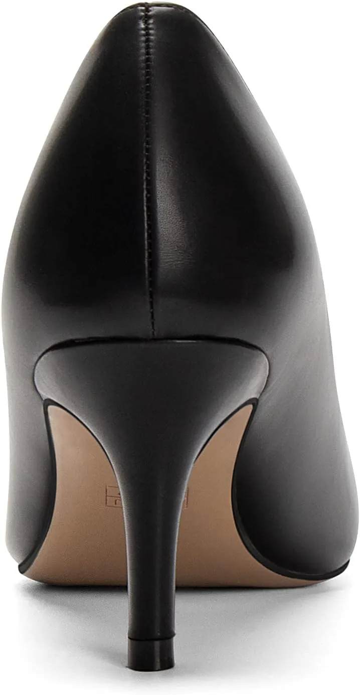 Eldof Women Kitten Heel Pumps - Round Toe 6.5cm Mid-Heel Court Shoes for Wedding, Party, Office