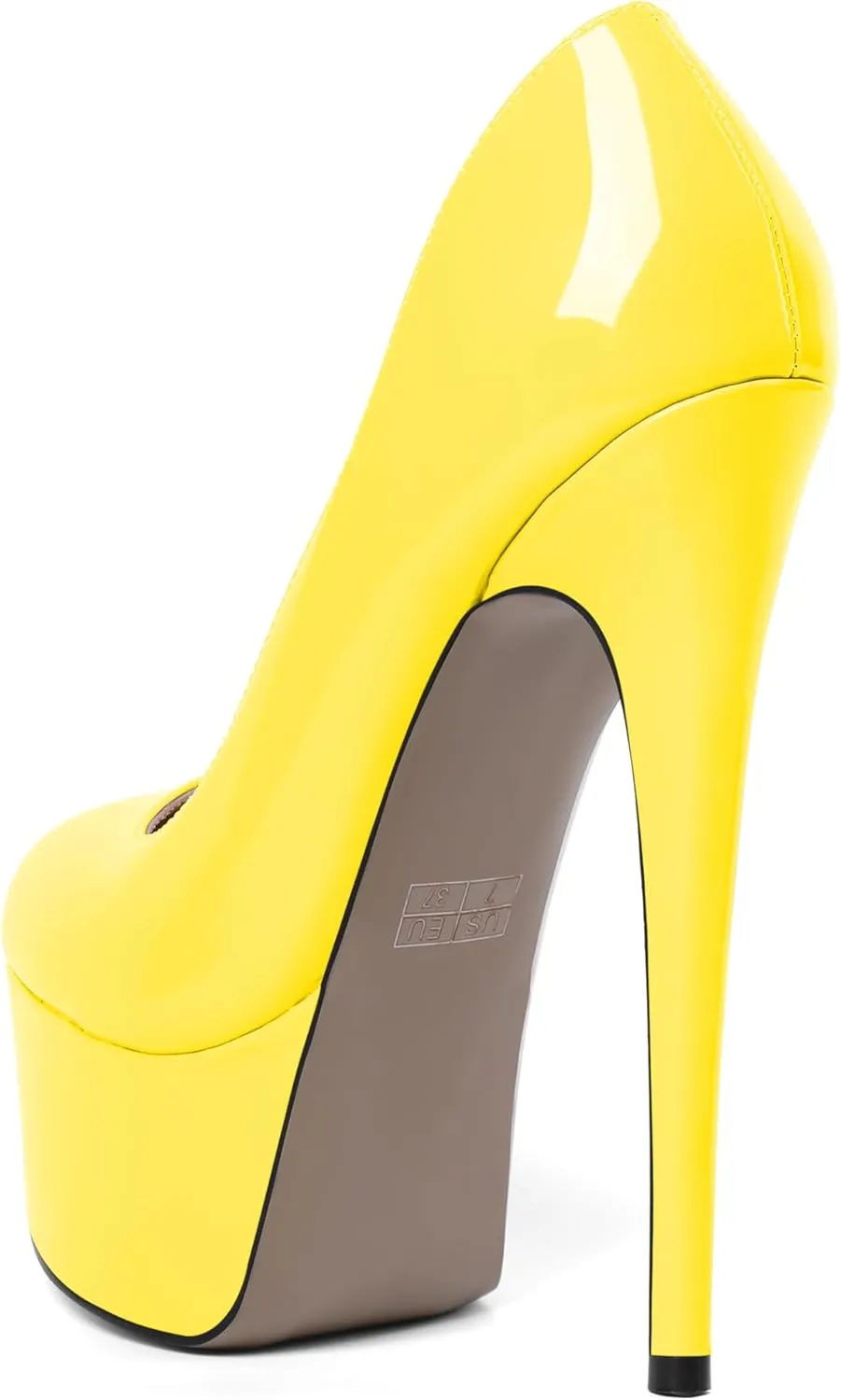 Eldof Womens High Heel Platform Pumps Round Toe Sky High Stilettoes 6" Party Dress Platform