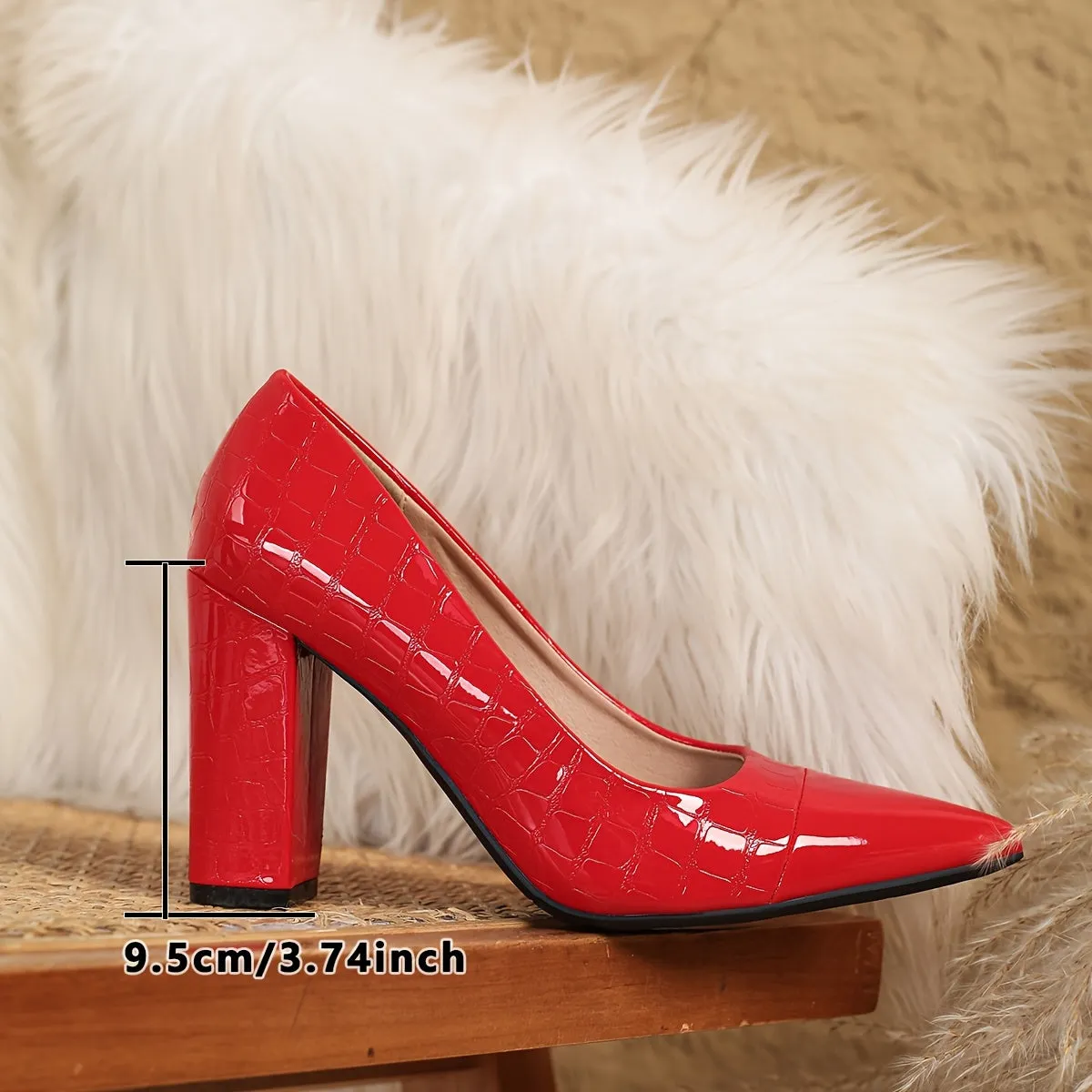 Elegant Checkered High Heel Pumps