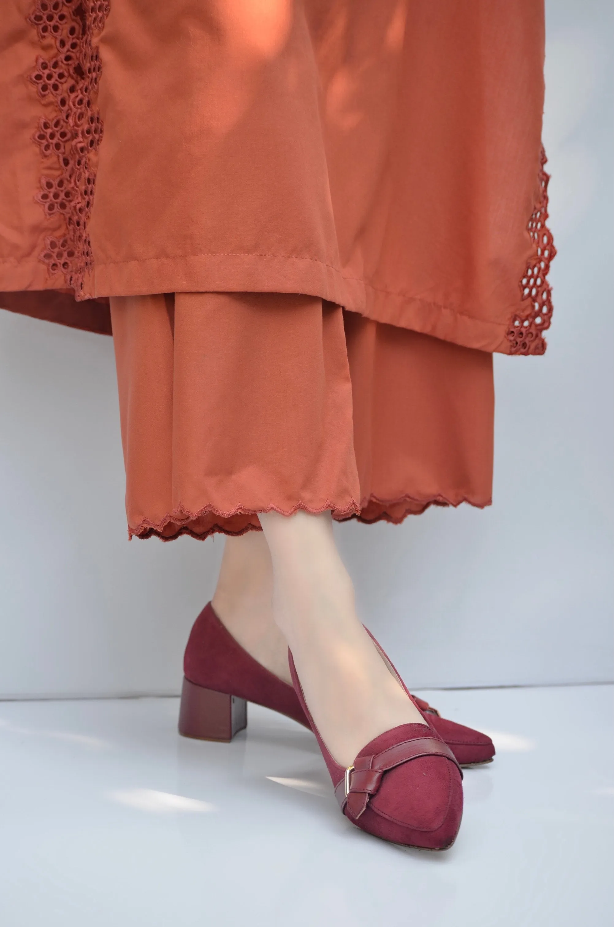 Elegant Suede Block Heel Loafers