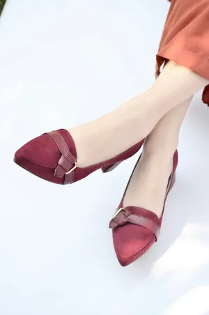 Elegant Suede Block Heel Loafers