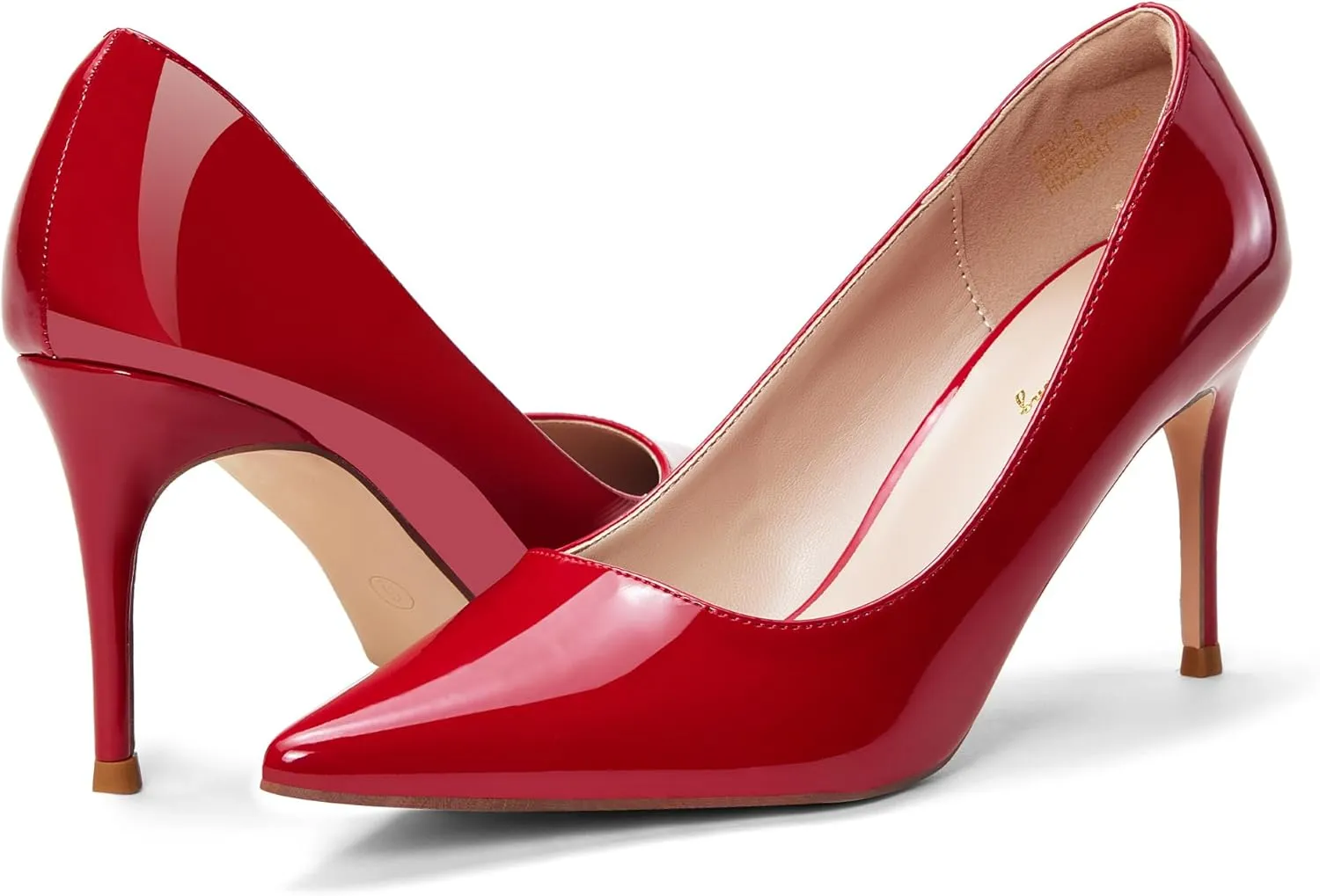Elisabet Tang 3 in Classic Pointy Pull on Heeled Wedding Pumps - Comfortable Stiletto Closed Toe Dress Heels for Prom Work