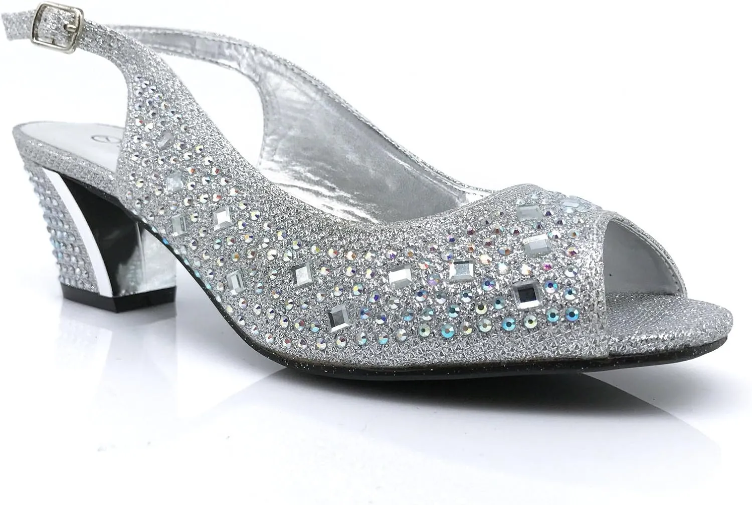 Enzo Romeo Lime01 Womens Open Toe Low Heel Wedding Rhinestone Wedge Sandal Shoes