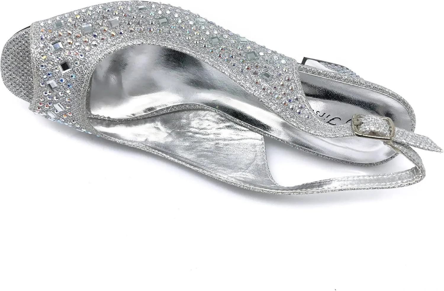 Enzo Romeo Lime01 Womens Open Toe Low Heel Wedding Rhinestone Wedge Sandal Shoes