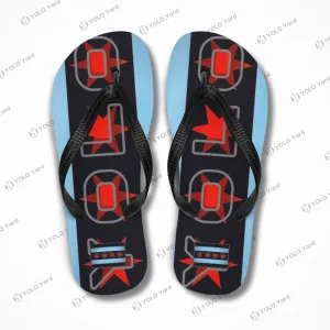 Fabric-Lined Flip-Flop Sandals | Team YOLO Flag