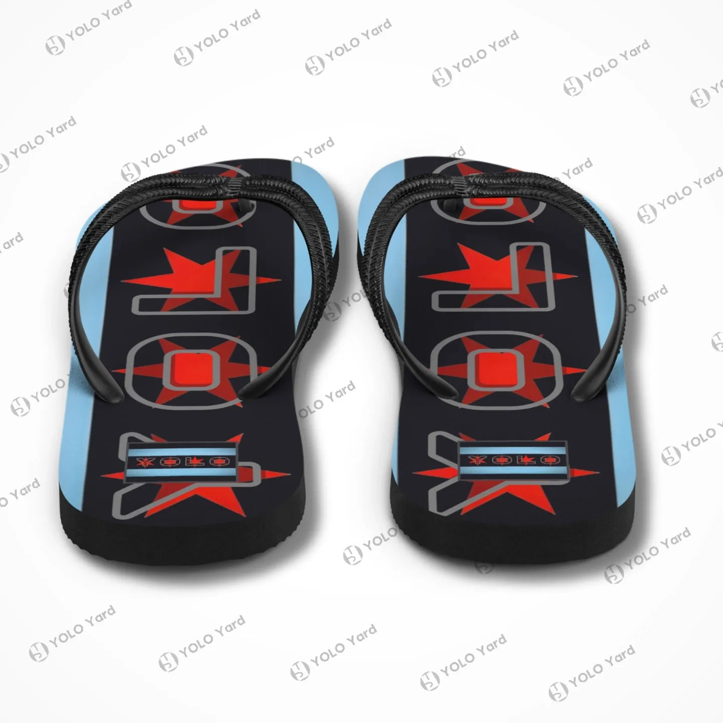 Fabric-Lined Flip-Flop Sandals | Team YOLO Flag