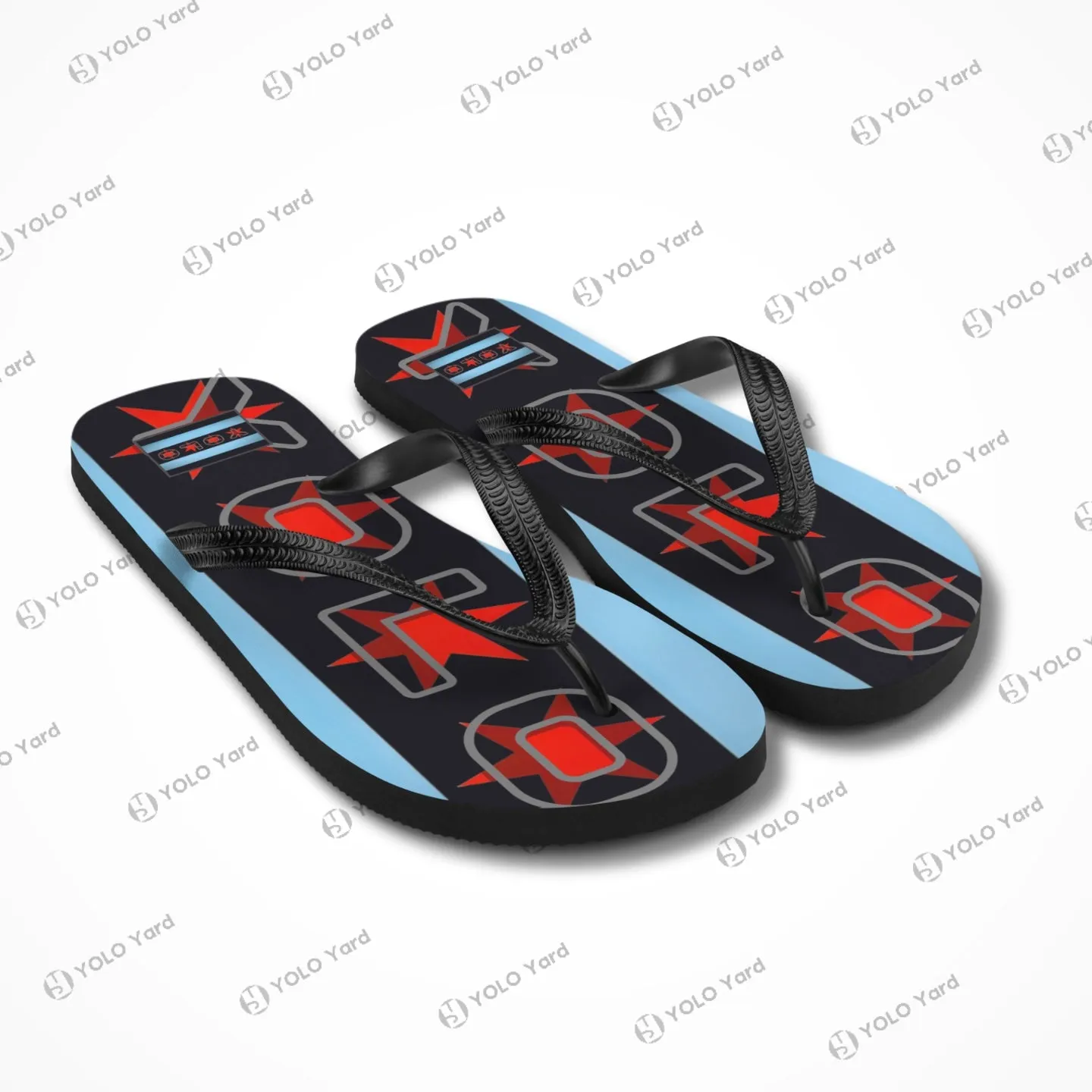 Fabric-Lined Flip-Flop Sandals | Team YOLO Flag