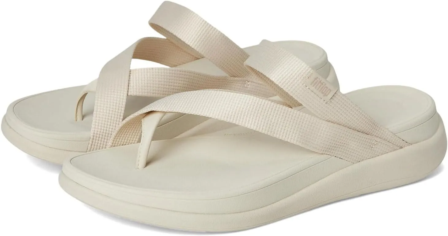 FitFlop Women's F-Mode Go Webbing Flatform Sling Toe-Post Sandals Wedge
